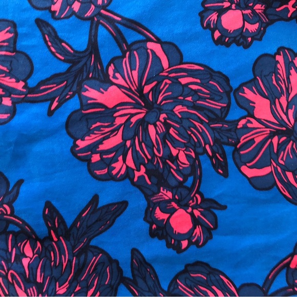 J CREW Factory Blue & Pink Floral Racerback Camisole/Tank Top - Picture 4 of 9